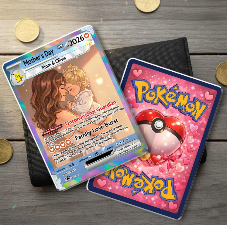 Personalized Anime Trading Card, Mother's Day Keepsake for Mom