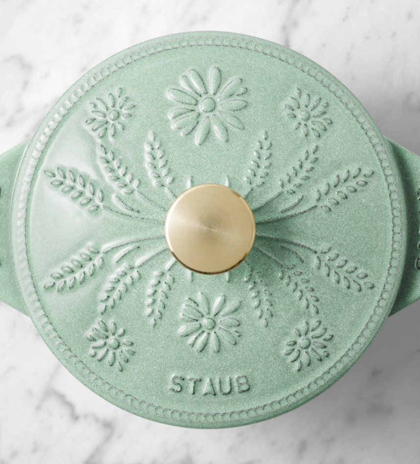 Staub Enameled Cast Iron Floral Petite French Oven, 1.5-Qt.
