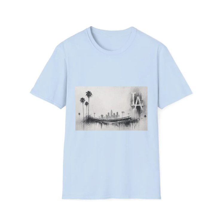 Los Angeles Dodgers Stadium Palm Trees Skyline T-Shirt