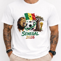 Senegal 2026 Shirt, Africa Soccer Tee, World Cup Football T-Shirt, Lion Graphic Senegal Flag Shirt, FIFA Fan Gift