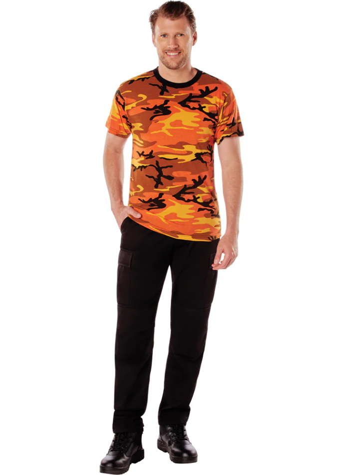 Savage Orange Camo Short Sleeve T-Shirt