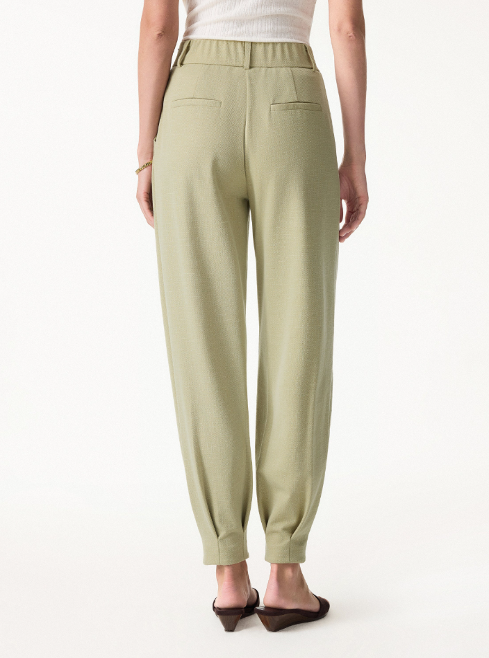 Stretch Linen-Like Wrinkle-Resistant Tapered Pant