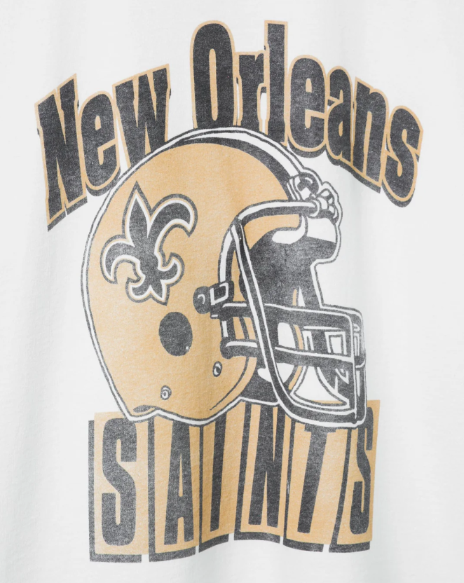 New Orleans Saints Throwback Helmet Flea Market Tee