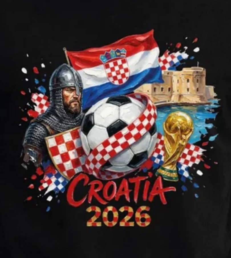 Croatia 2026 World Cup Shirt Soccer T Shirt Croatian Flag Football Tee Futbol