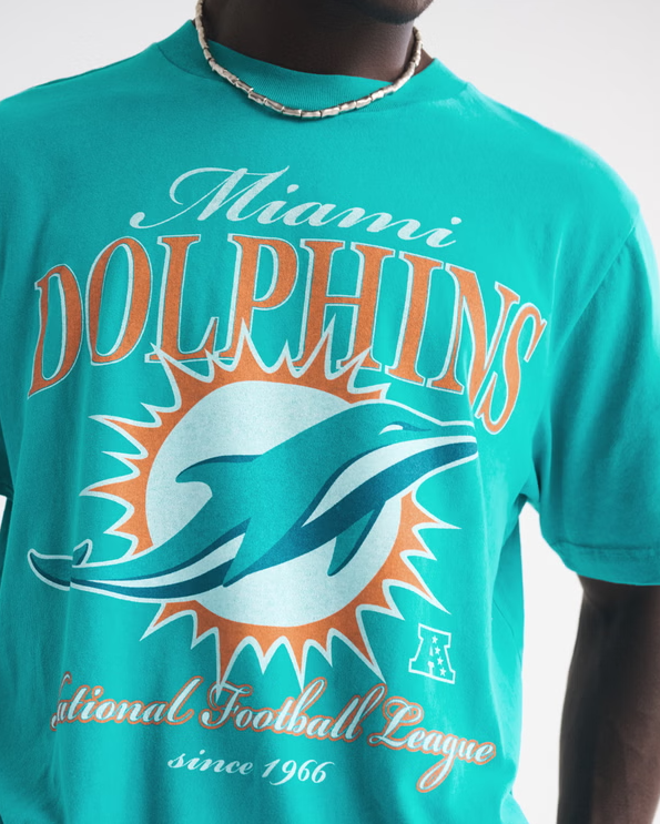 Miami Dolphins Vintage Inspired Graphic Tee - Vintage NFL Fan Shirt