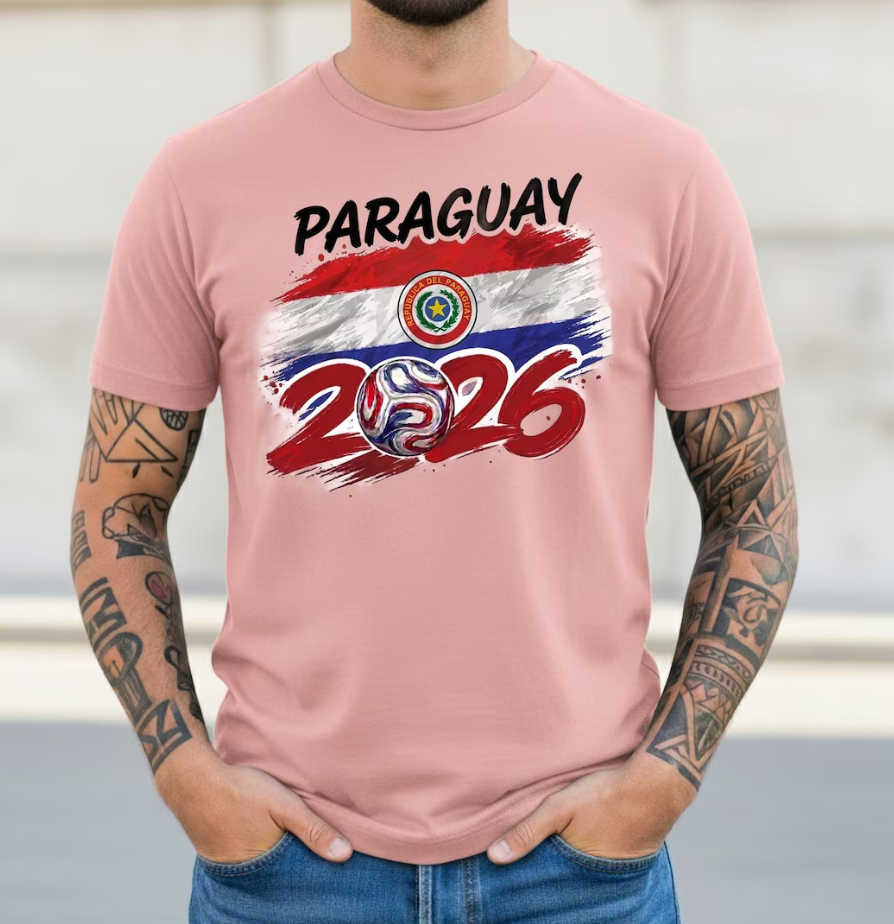 Paraguay 2026 Soccer Shirt, Global Soccer 2026 Paraguay T-shirt, La Albirroja Fan Gift, Paraguay Flag Football Tee, Soccer Lover Tee.