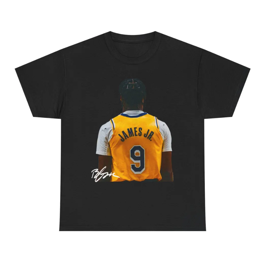 Bronny James Los Angeles T Shirt Basketball Graphic Tee