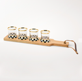 MacKenzie-Childs Courtly Check Shot Glass Flight Board