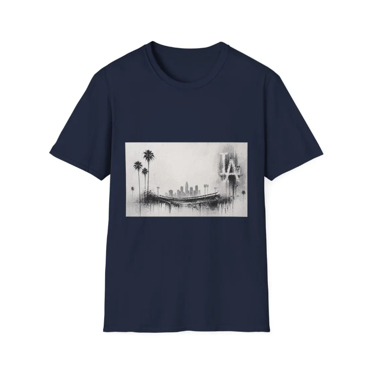 Los Angeles Dodgers Stadium Palm Trees Skyline T-Shirt