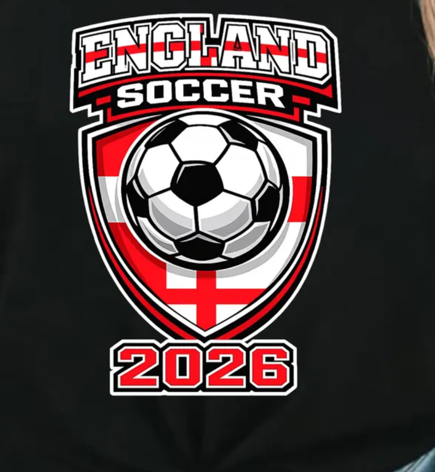 Personalized Soccer Shirt, World Cup 2026 Soccer Shirt,England Soccer 2026, World Cup Flag Soccer Ball T-shirt, World Cup Fan Tee