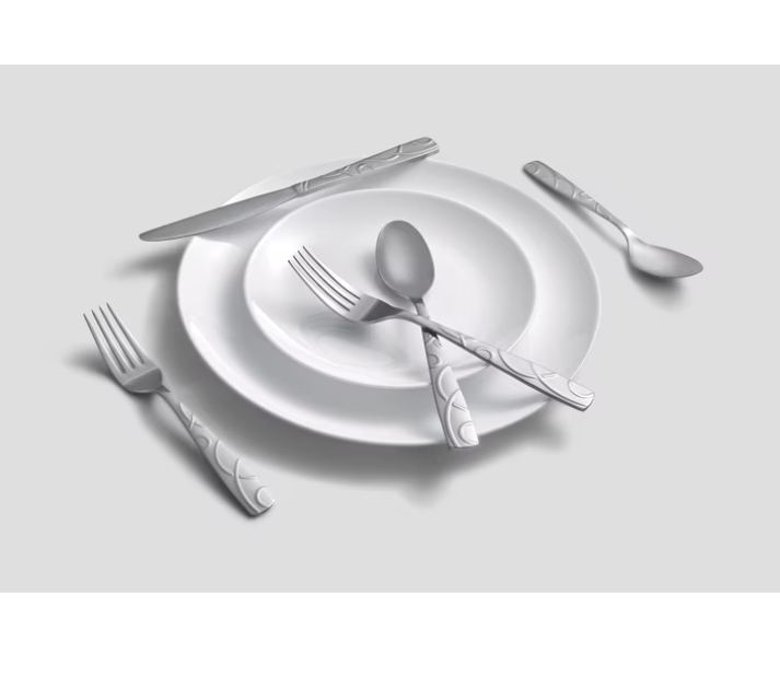 Cambridge Roam Sand 45-Piece Stainless Steel Flatware Set & Hostess Set (Service for 8)
