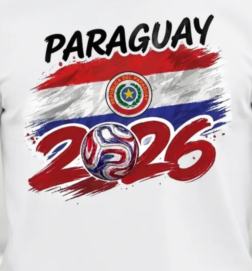 Paraguay 2026 Soccer Shirt, Global Soccer 2026 Paraguay T-shirt, La Albirroja Fan Gift, Paraguay Flag Football Tee, Soccer Lover Tee.