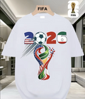 Fifa World Cup 2026 TShirt Soccer Graphic Tee USA Football Large White