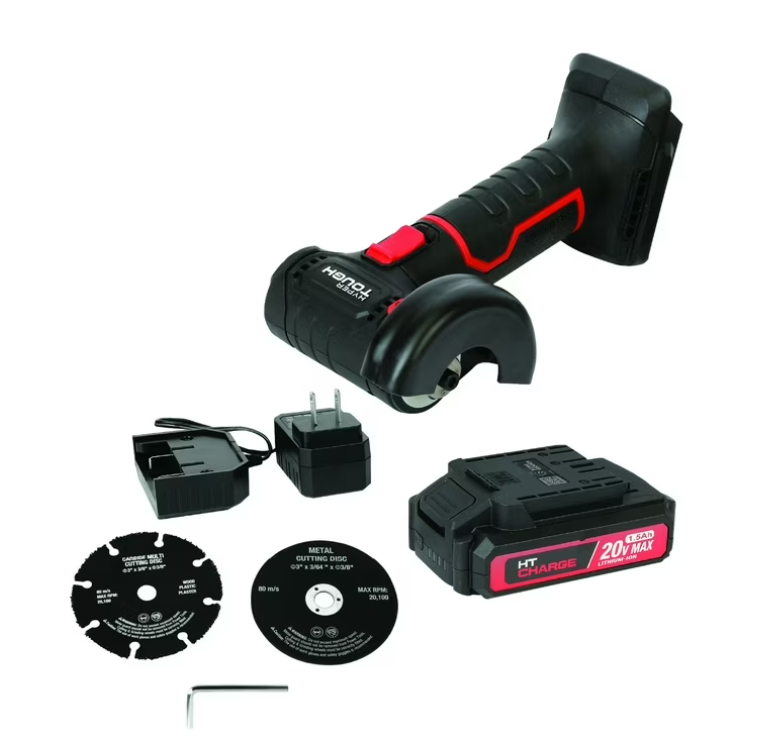 cHyper Tough 20V Max Brushless Cordless Cut-Off Tool with 1.5Ah Lithium-Ion Battery and Charger