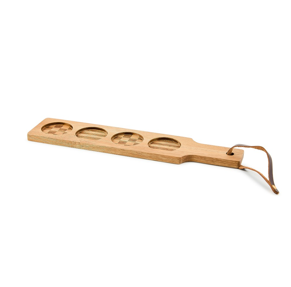 MacKenzie-Childs Courtly Check Shot Glass Flight Board