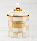 MacKenzie-Childs Mocha Check Canister - Small