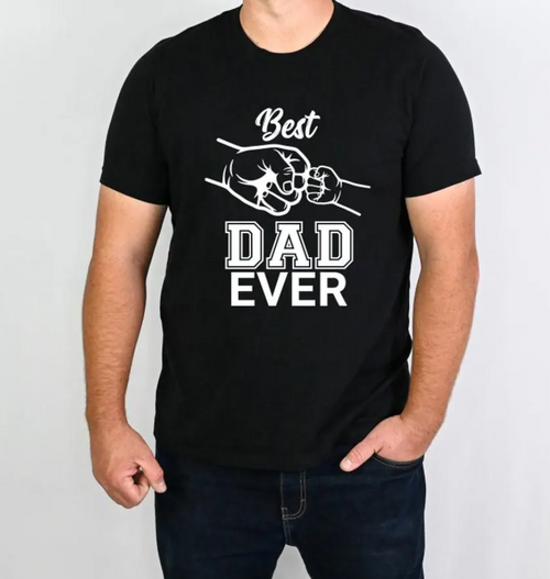 Best Dad Ever Shirt, Dad and Kids Fist Bump Tee, Father Day Gift, Gift From Kids, Dad Birthday Shirt, Matching Family Shirt