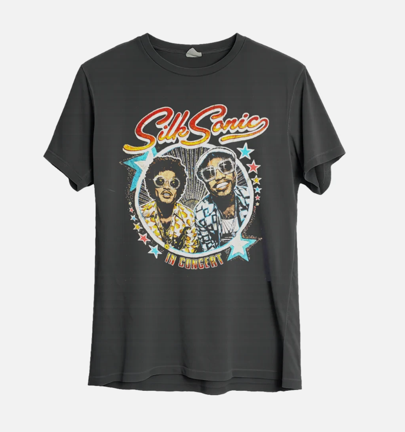 Bruno Mars Silk Sonic In Concert The Romantic Tour Graphic Unisex T-shirt