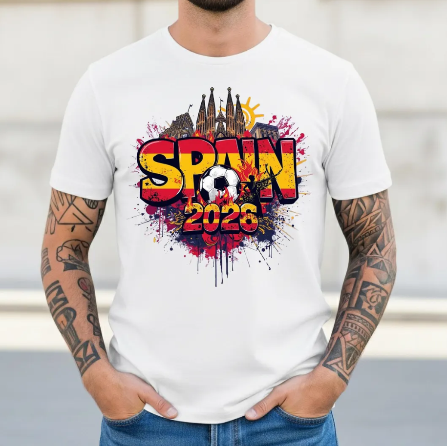 Spain Soccer T-Shirt 2026 | Spanish Football Fan Tee | United 2026 Tournament 2026 Spain Gift | La Furia Roja Fan Apparel
