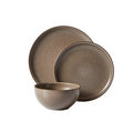 Better Homes & Gardens Banks Brown 12-Piece Stoneware Dinnerware Set, Service for 4