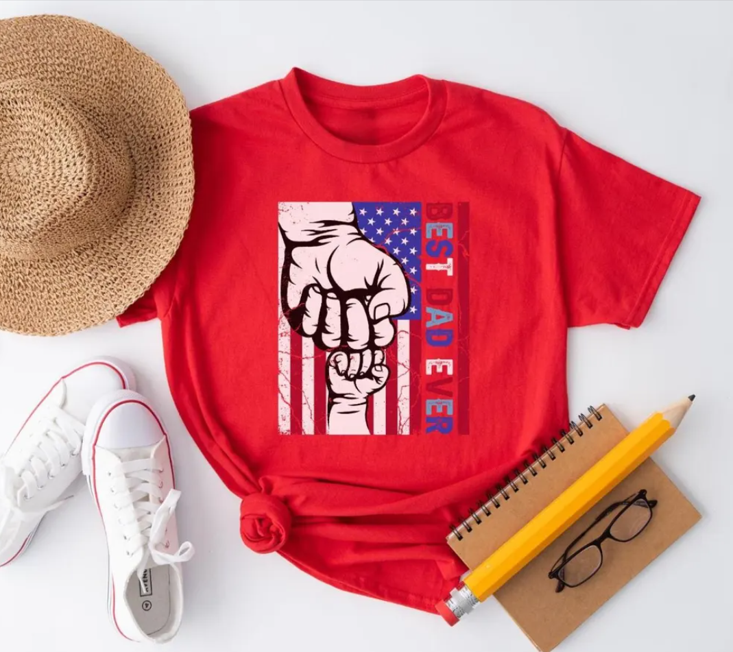 Best Dad Ever US Flag Shirt, Patriotic Fathers Day Gift, Patriotic Dad Shirt, Dad USA Flag Shirt, Fathers Day Gift, Best Dad Ever Tee