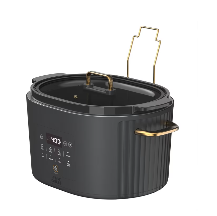 Thyme & Table 6QT Programmable Slow Cooker, Slate Grey