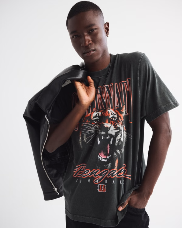 Cincinnati Bengals Vintage Inspired Graphic Tee - Vintage NFL Fan Shirt