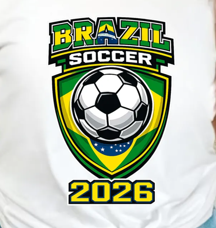 Personalized Soccer Shirt, World Cup 2026 Soccer Shirt, Brazill Soccer 2026, World Cup Flag Soccer Ball T-shirt, World Cup Fan Tee (Copy)