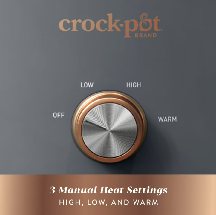Crock-Pot Manual 7-Quart Slow Cooker, Mussel Grey