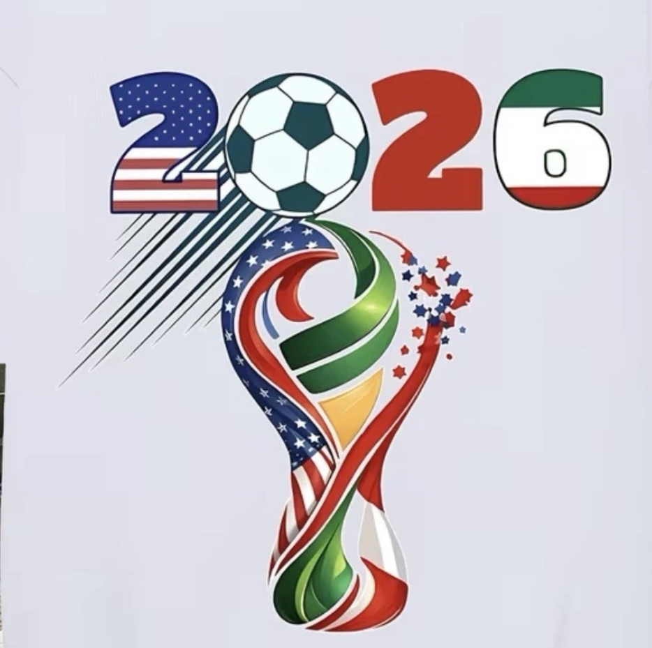 Fifa World Cup 2026 TShirt Soccer Graphic Tee USA Football Large White