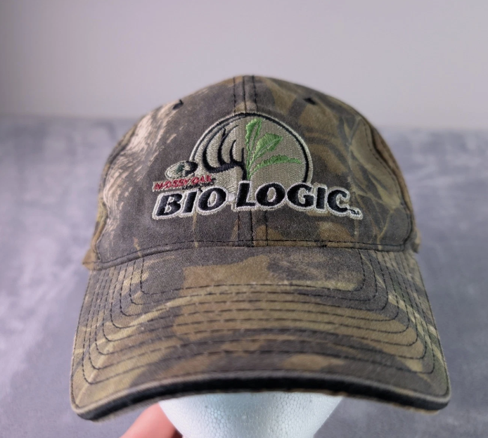 Mossy Oak Bio Logic Camo Hat Mens Adjustable Strapback Hunting Fishing Cap