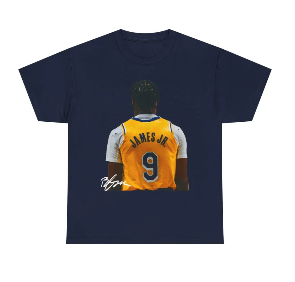 Bronny James Los Angeles T Shirt Basketball Graphic Tee