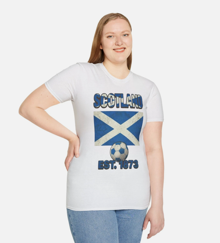 Scotland flag Football soccer T-Shirt | Nations Heritage Collection | Scottish