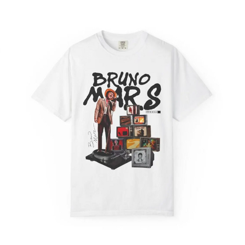 Bruno Mars Shirt, Bruno Mars collage T-shirt, Bruno Mars , Bruno Mars Album Stack T-shirt