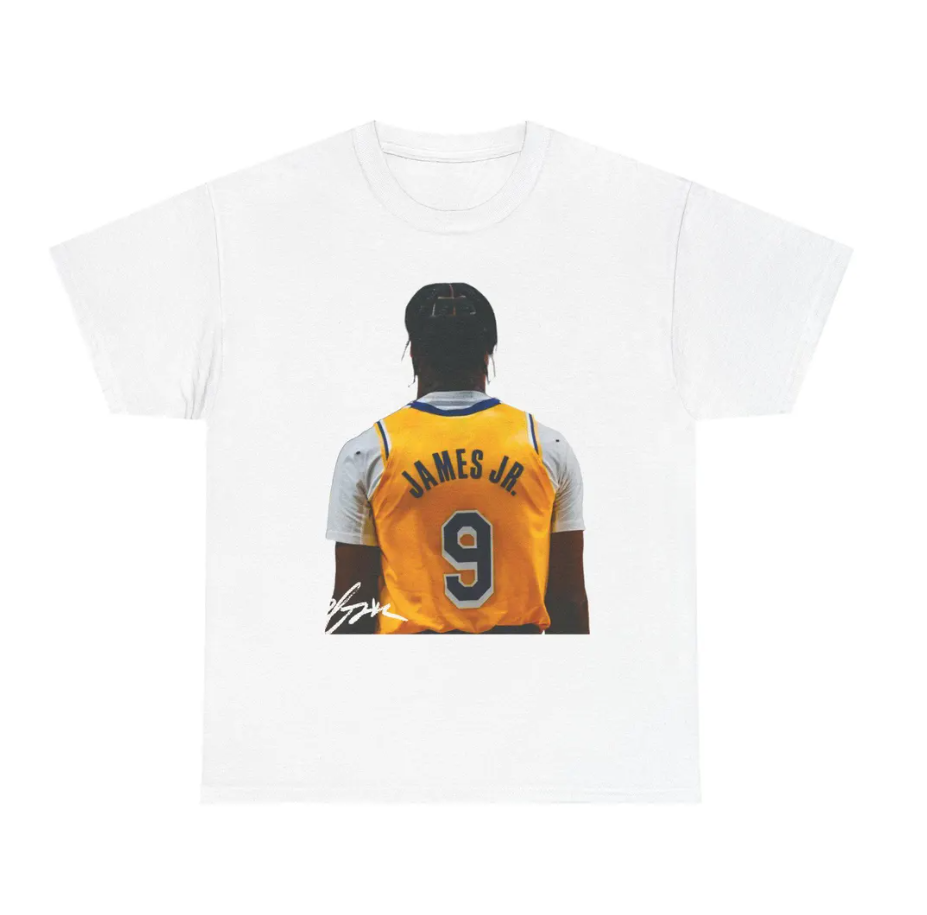 Bronny James Los Angeles T Shirt Basketball Graphic Tee