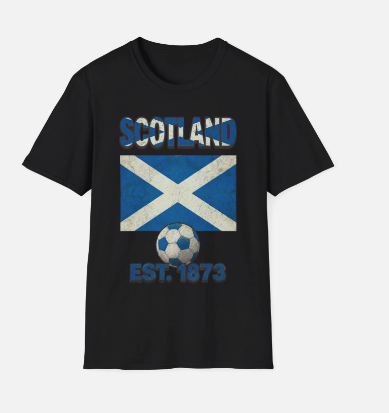 Scotland flag Football soccer T-Shirt | Nations Heritage Collection | Scottish