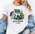 Saudi Arabia 2026 Shirt, World Cup Soccer Tee, Middle East Football T-Shirt, Saudi Flag Graphic Tee, FIFA Fan Gift