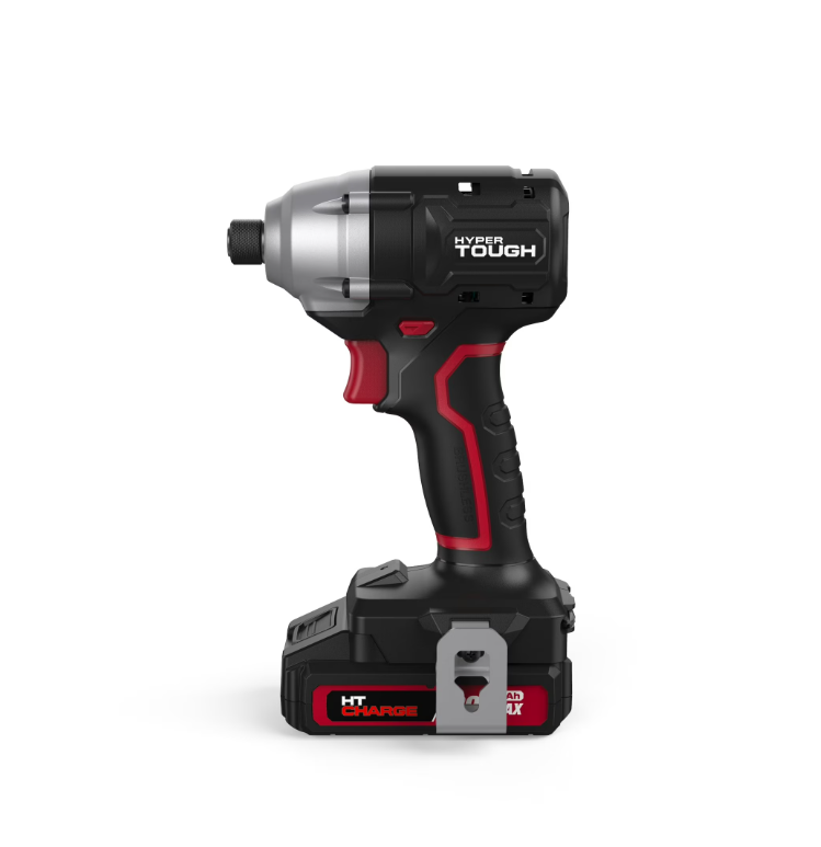 Hyper Tough 20V Brushless Impact Driver with 2.0Ah Lithium-Ion Battery Pack and Charger, 1/4-inch. Hex Collet Chuck Size, 22006.2
