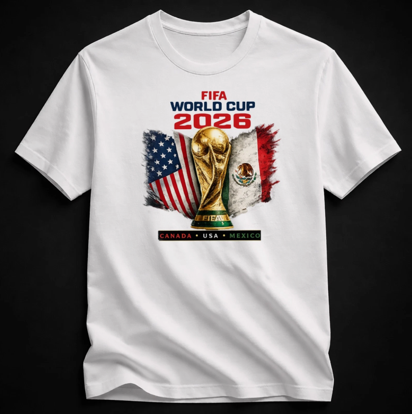 Fifa World Cup 2026 T-Shirt Soccer Graphic Tee USA Football Fan, canada