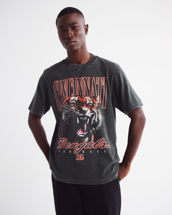Cincinnati Bengals Vintage Inspired Graphic Tee - Vintage NFL Fan Shirt