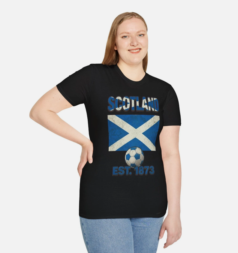 Scotland flag Football soccer T-Shirt | Nations Heritage Collection | Scottish