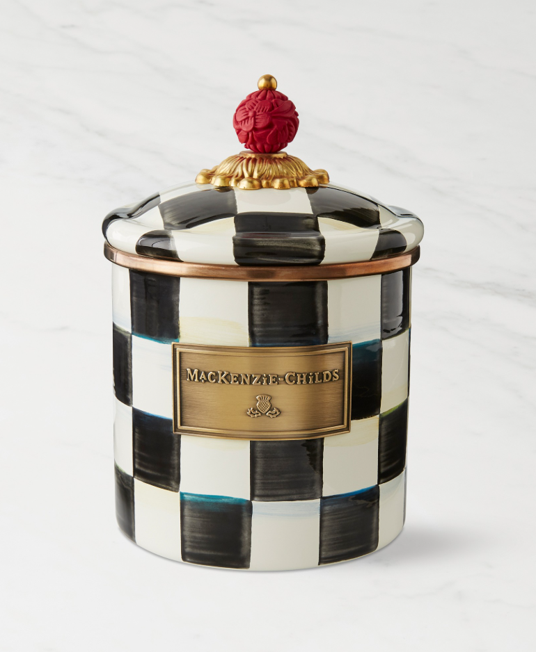 MacKenzie-Childs Courtly Check Canister - Small
