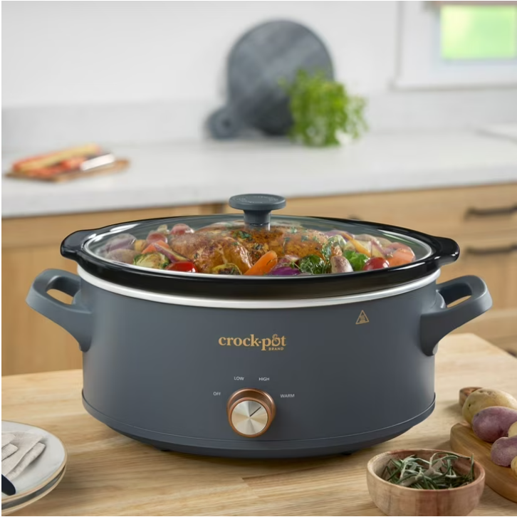 Crock-Pot Manual 7-Quart Slow Cooker, Mussel Grey