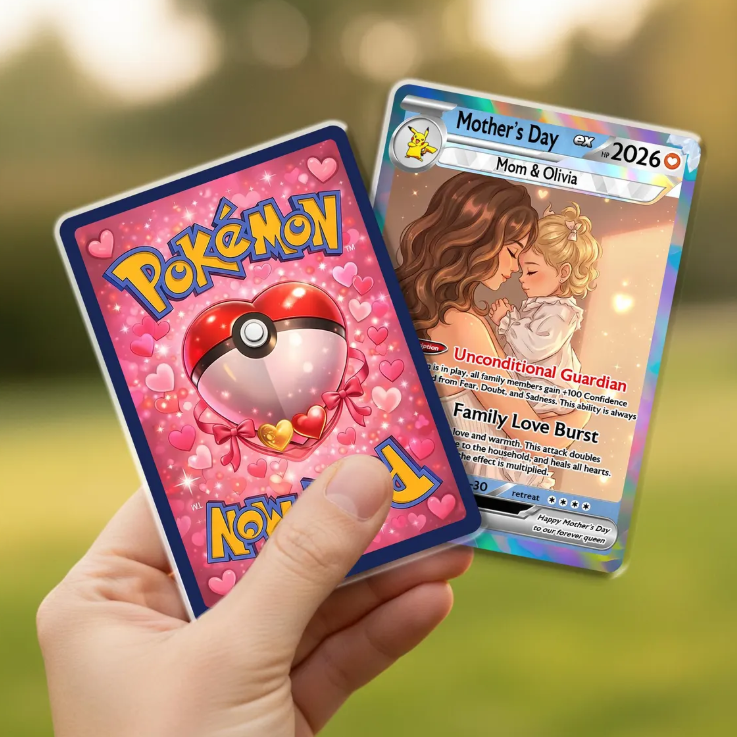 Personalized Anime Trading Card, Mother's Day Keepsake for Mom