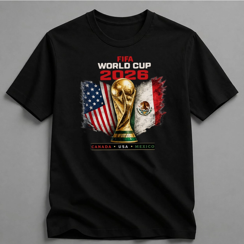 Fifa World Cup 2026 T-Shirt Soccer Graphic Tee USA Football Fan, canada