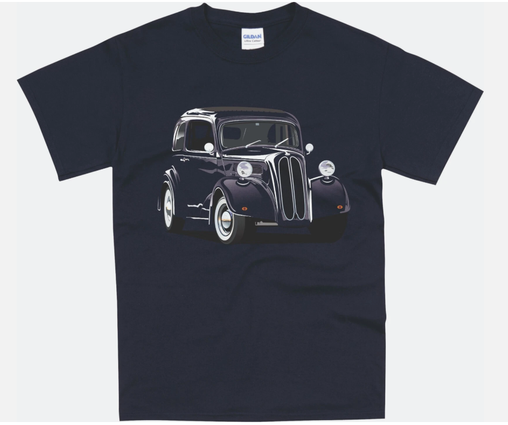 Ford Pop / Anglia T Shirt Classic Car Hotrod Vintage Retro Tee Fathers Day
