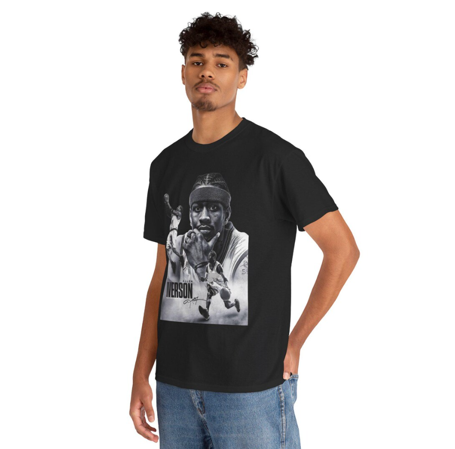Allen Iverson Philadelphia T Shirt The Answer Graphic Tee Autograph Retro Jersey Tribute Vintage