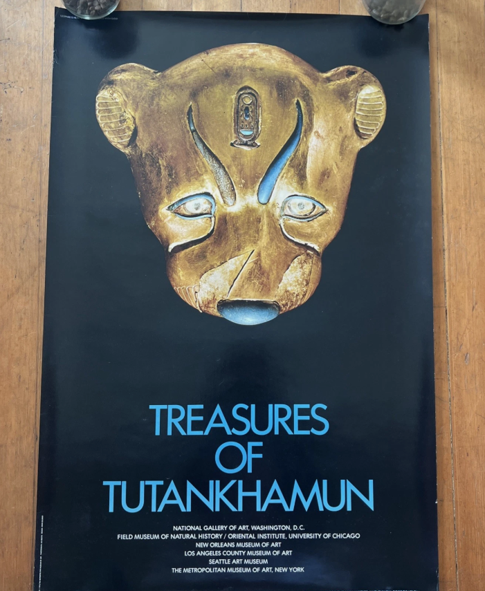 Treasures of Tutankhamun 1976 Leopard Head Metropolitan Museum of Art Poster