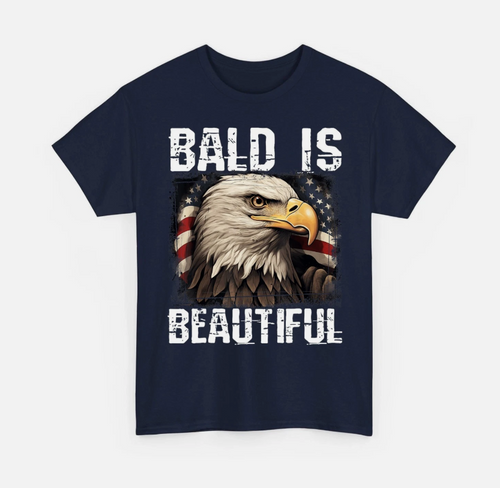 Bald Is Beautiful 4th of July Independence Day Bald Eagle Unisex T-Shirt