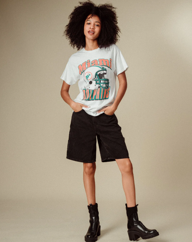 Miami Dolphins Throwback Helmet Flea Market Tee